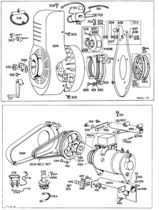 Blowerhsg,elect Starter,elect Diagram and Parts List for 231461-0040-XX  Briggs and Stratton Engine